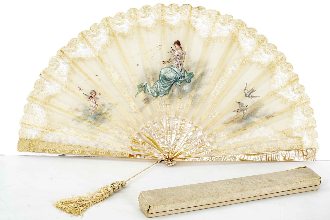 Tiffany & Co Hand Fan With MOP