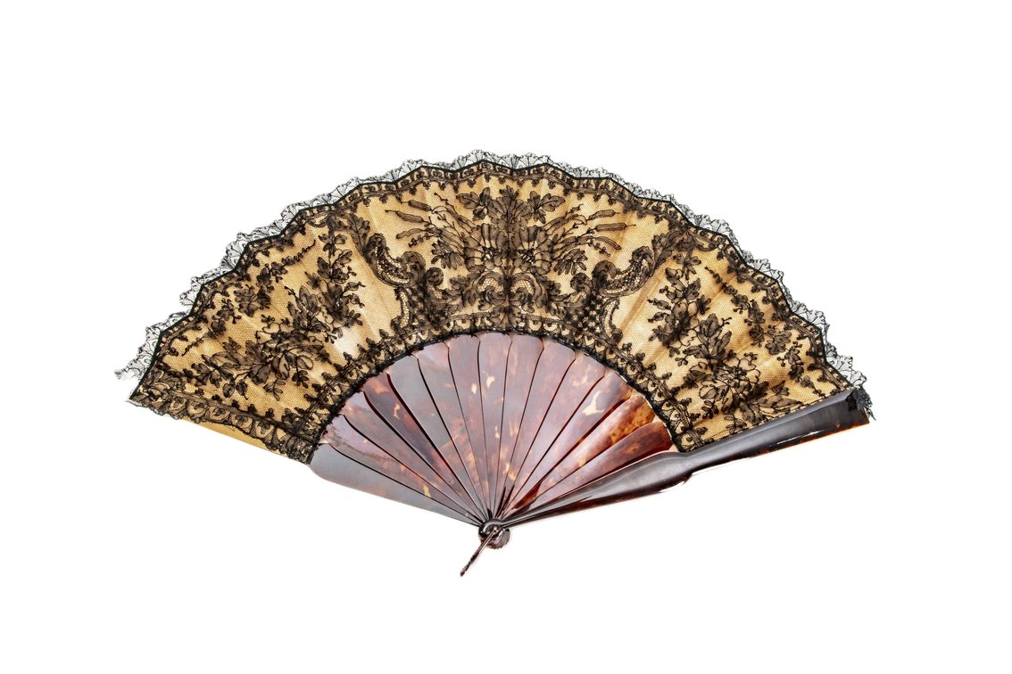 Tiffany & Co Hand Fan With Tortoise Shell