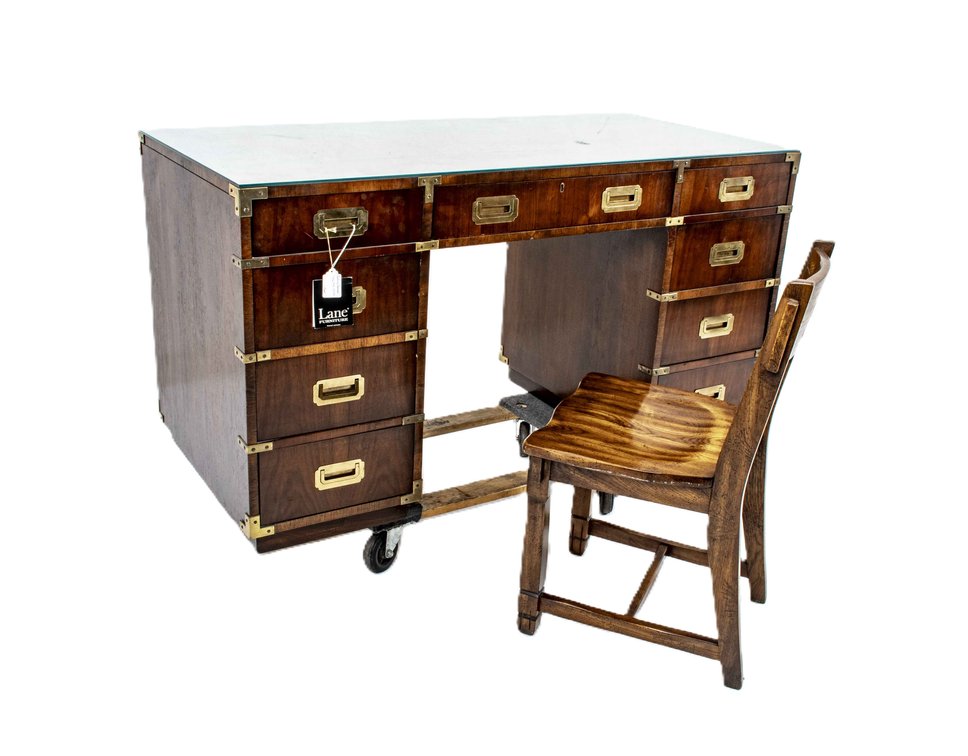 Lane Campaign Style Desk w/ Chair