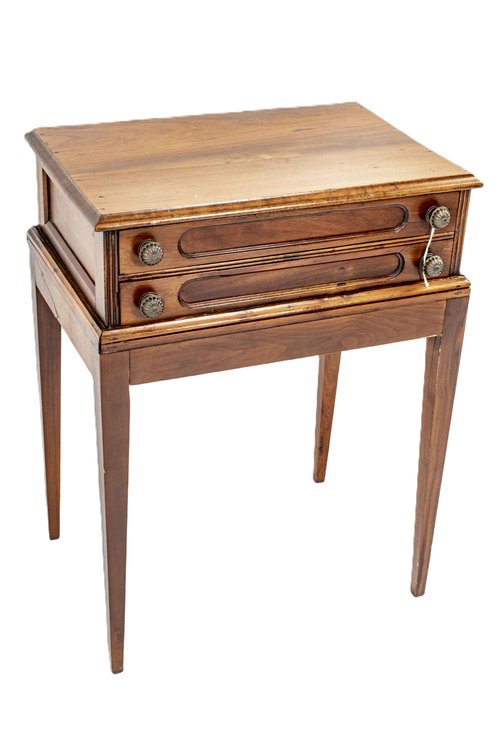 2 Drawer Spool Cabinet Table