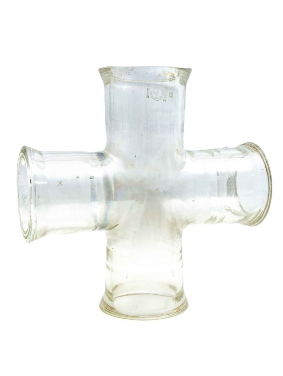 #2- Pyrex Sculptural Lab Glass Junction- 14"