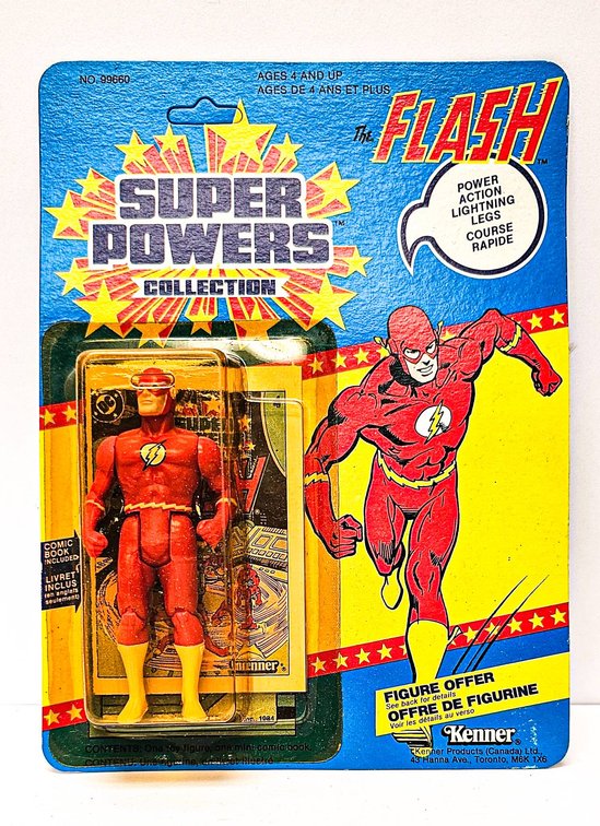 Unpunched Kenner Super Powers Collection Flash Action Figure (1984) 