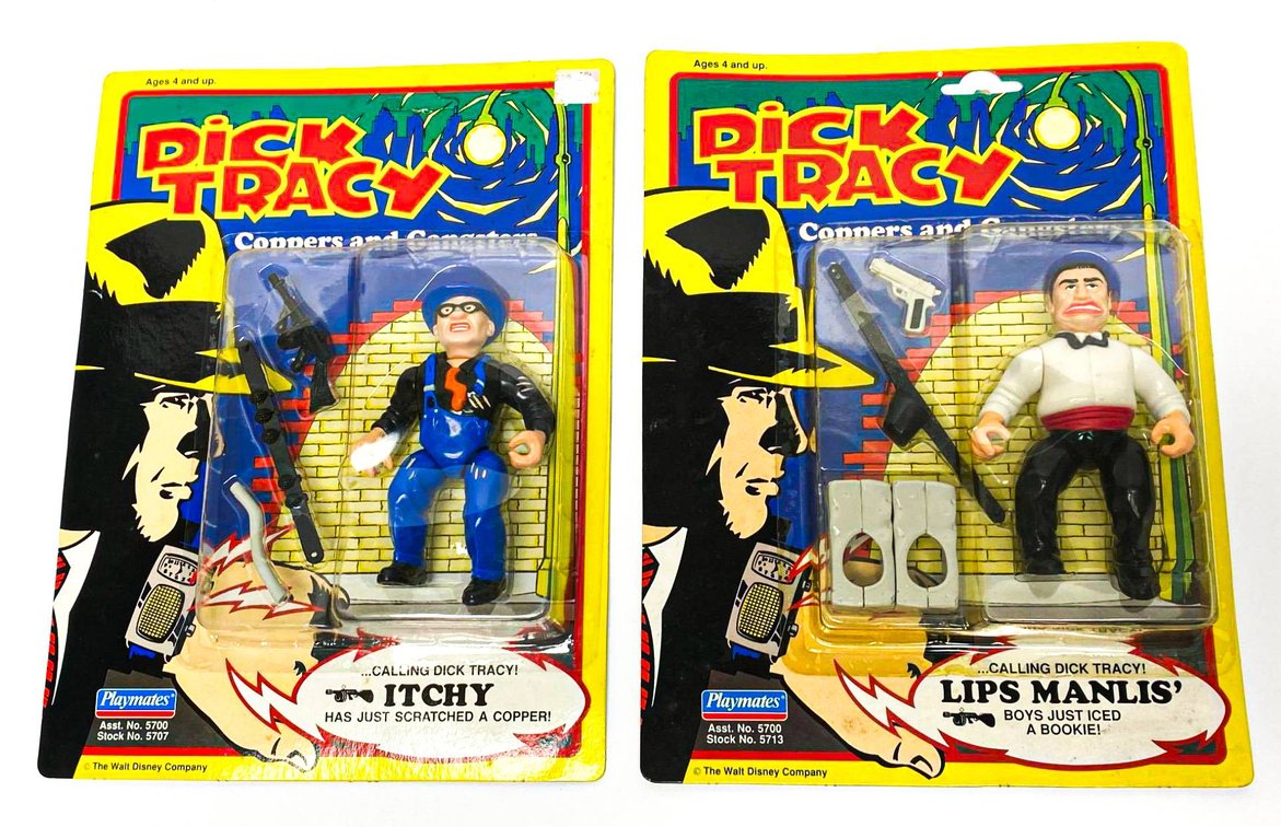 Dick Tracy Figures MOC: Jake “Itchy” Rossi & Lips Manlis