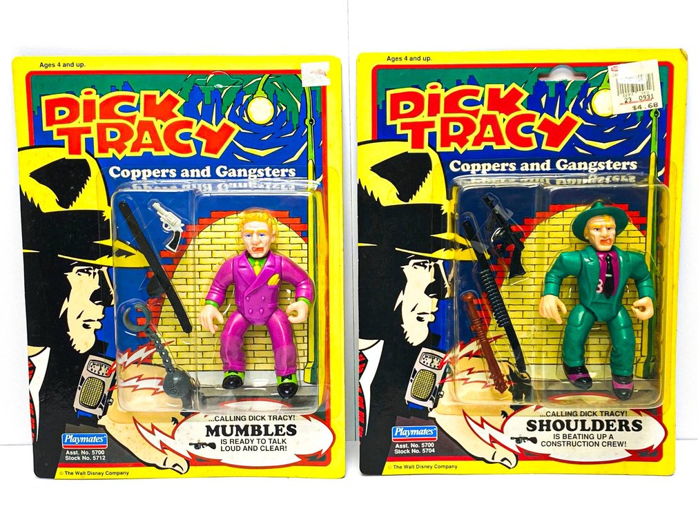 Dick Tracy ‘Mumbles’ and ‘Shoulders’ MOC Action Figures by Playmates