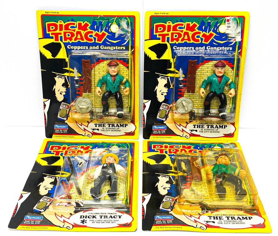 Four MOC Dick Tracy Action Figures by Playmates
