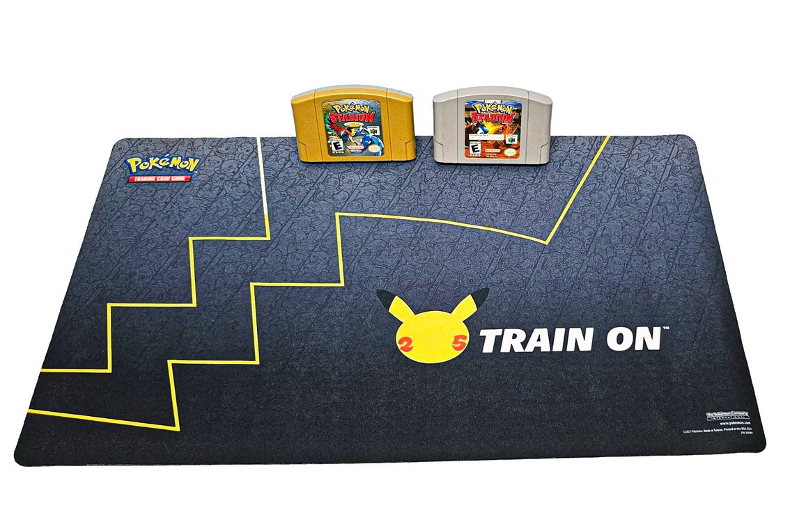 Pokemon Stadium Nintendo 64 Games With 2021 Pokemon Train On Playmat