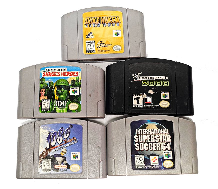 5 Nintendo 64 Game Cartridges