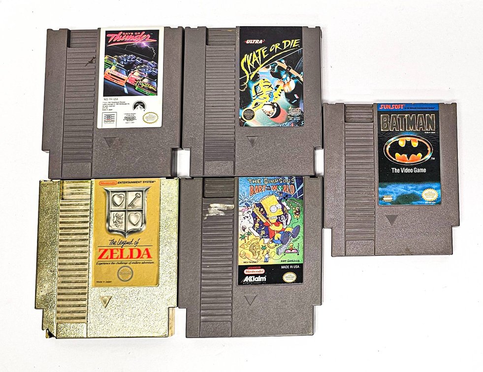 5 NES Game Cartridges Including ‘The Legend of Zelda’, ‘Batman’, and Others