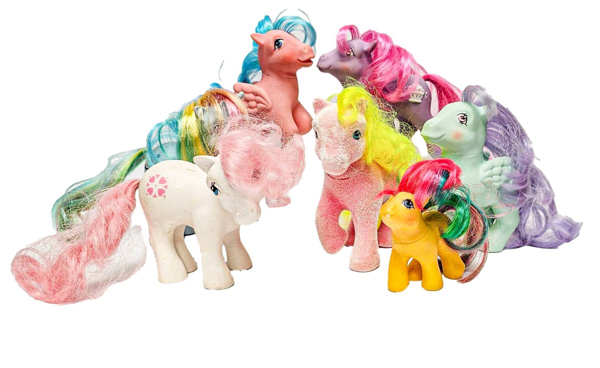 1983 and 1987 Hasbro My Little Pony Figures, Made in Hong Kong