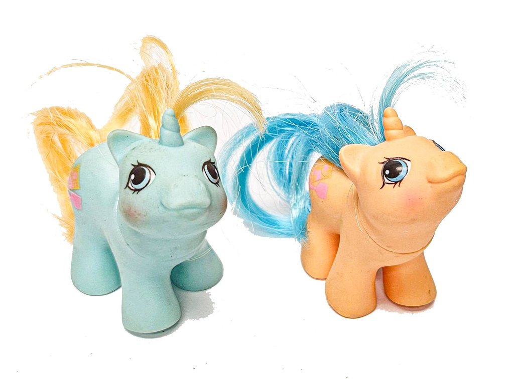 1987 My Little Pony Sandcastle Twins Newborn Unicorns