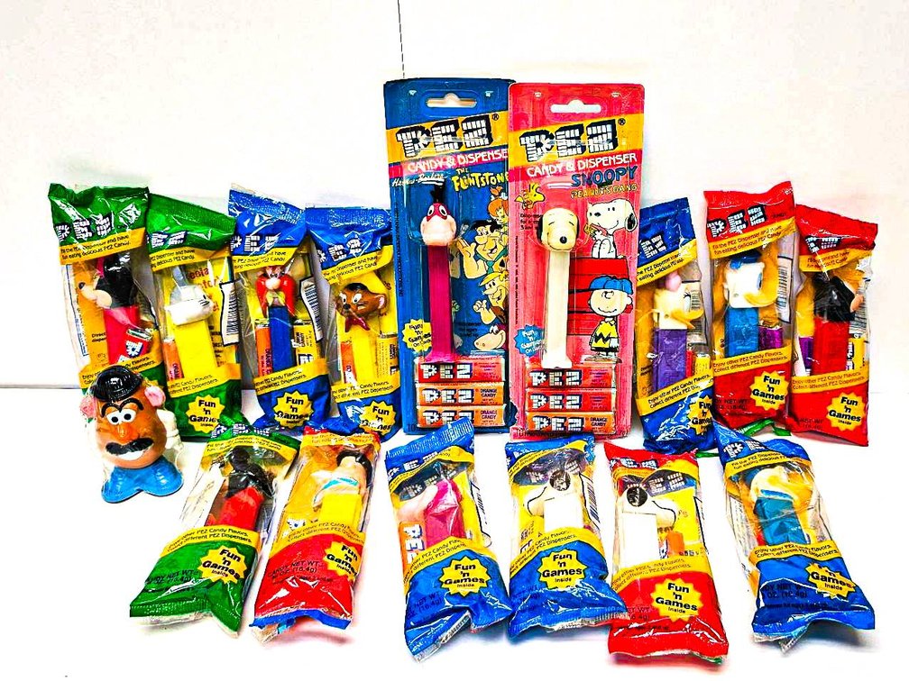 Sealed PEZ Candy Dispensers Featuring Cartoon Characters