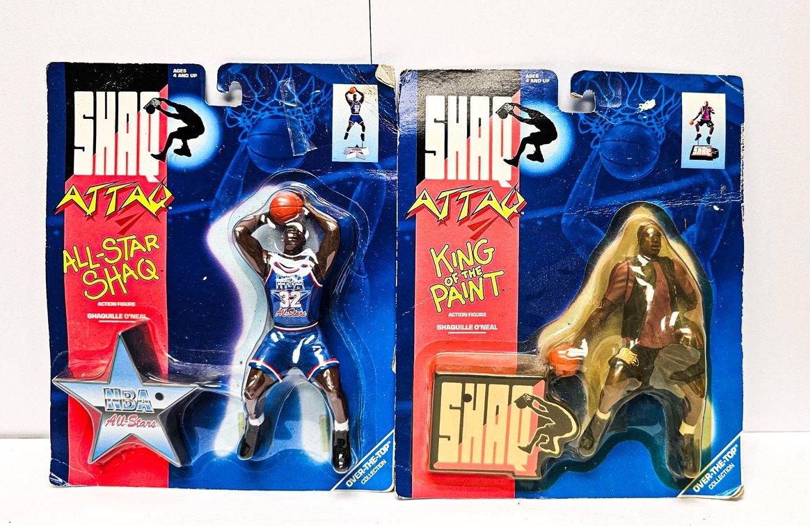 2 Kenner Shaq Attaq Action Figures: All-Star Shaq and King of the Paint