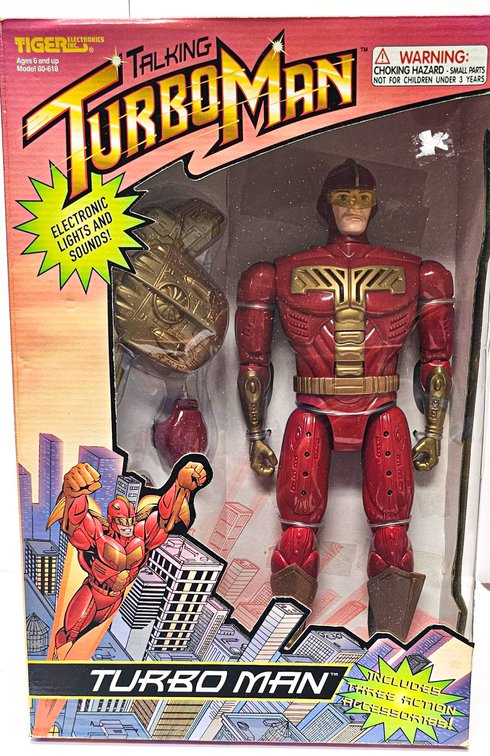 Factory Sealed 1996 TurboMan Talking Action Figure by Tiger Electronics