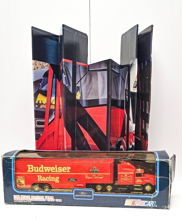 Budweiser Racing Team Transporter Die-Cast Model with AutoShade