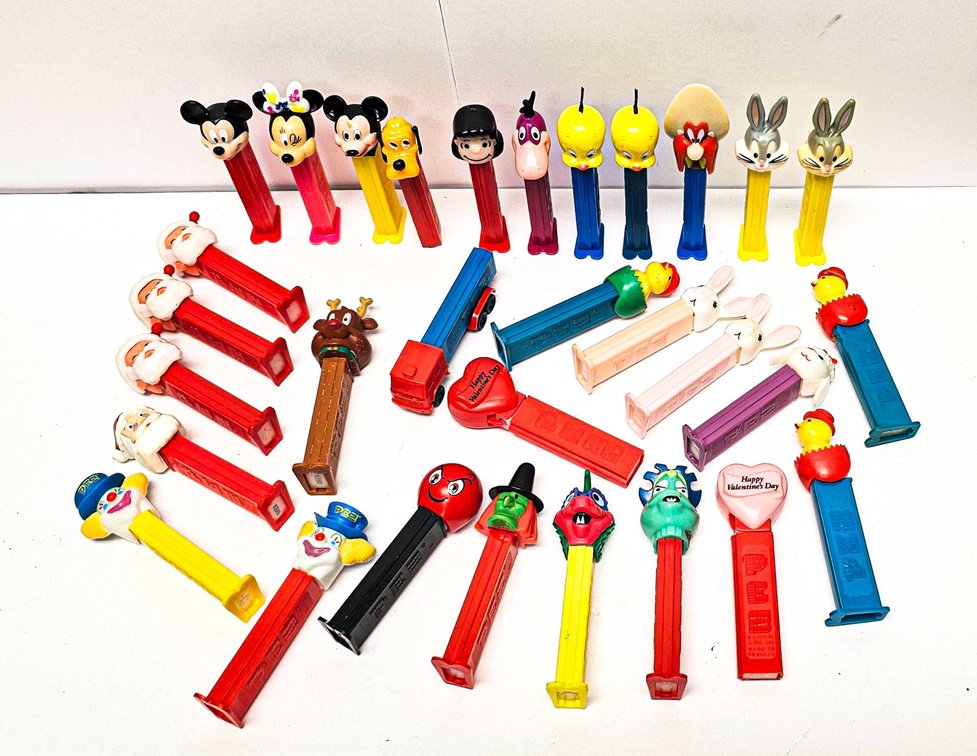 PEZ Dispensers Featuring Disney, Warner Bros., and Holiday Themes