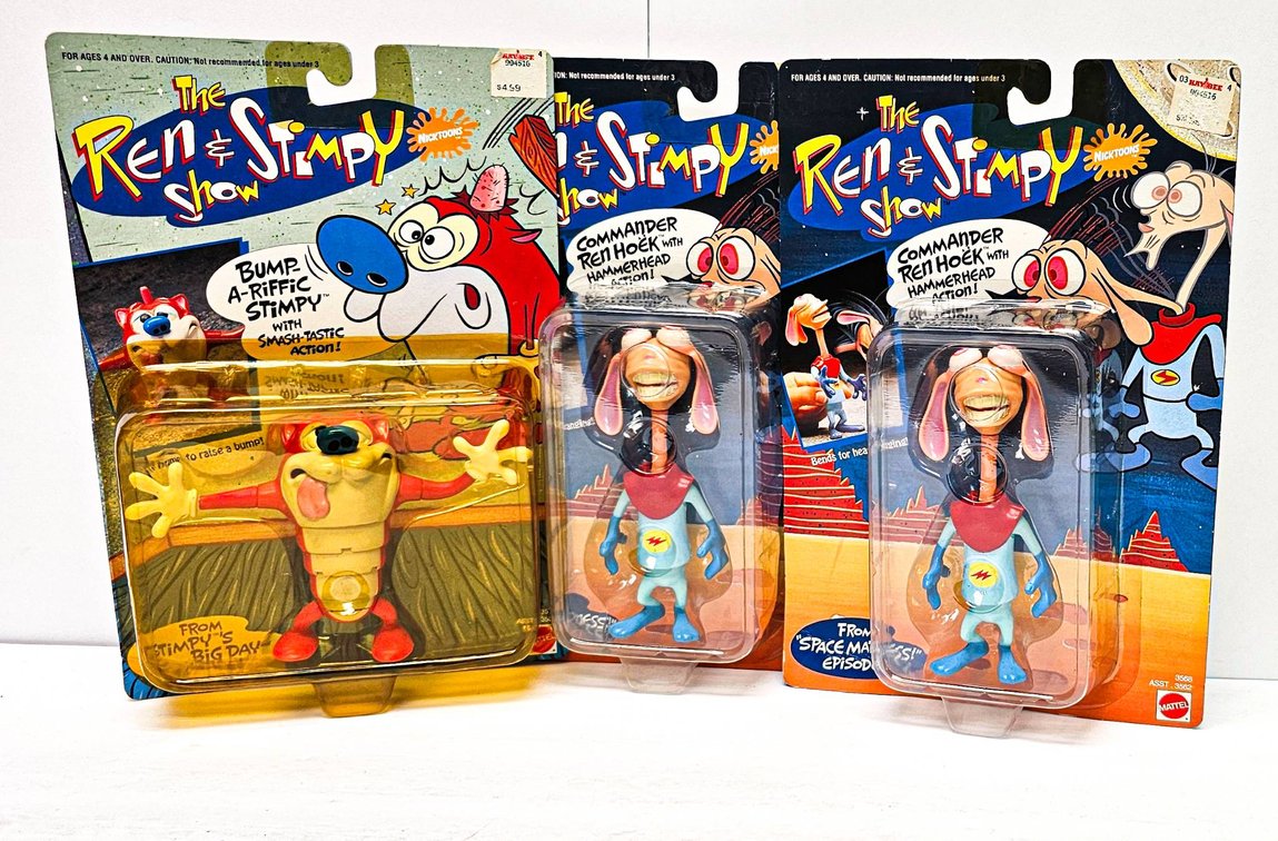 Ren & Stimpy Show Action Figures MIP by Mattel, 1993