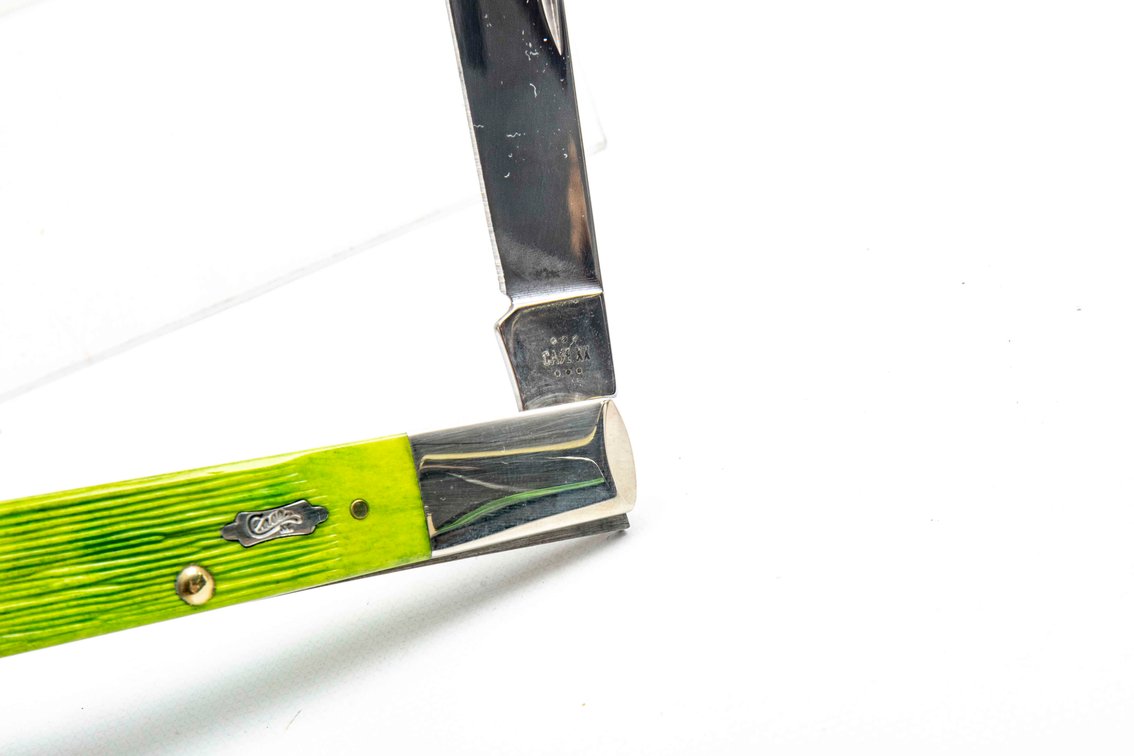 Case Razor Knife- Barnboard Lime Green Bone