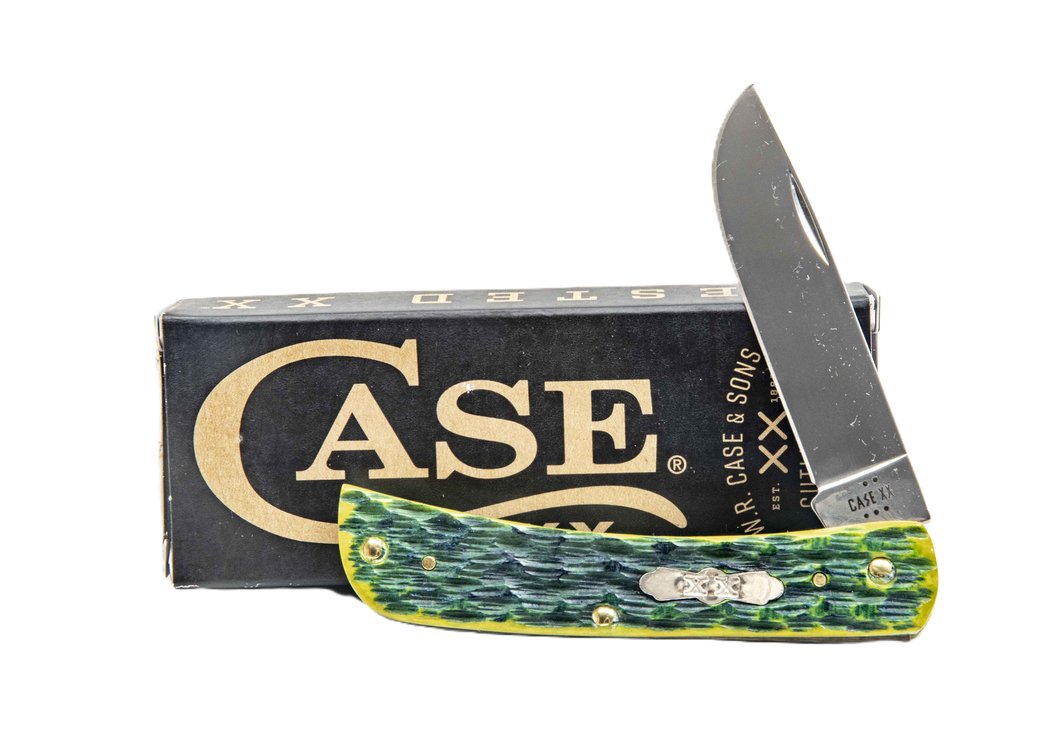 Case Sod Buster Jr. Knife- Green Apple Bone