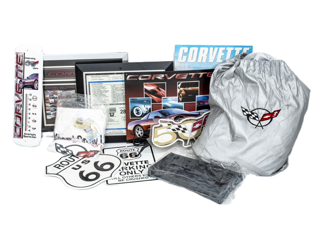 Corvette 50th Anniv & Corvette Signs, Light +