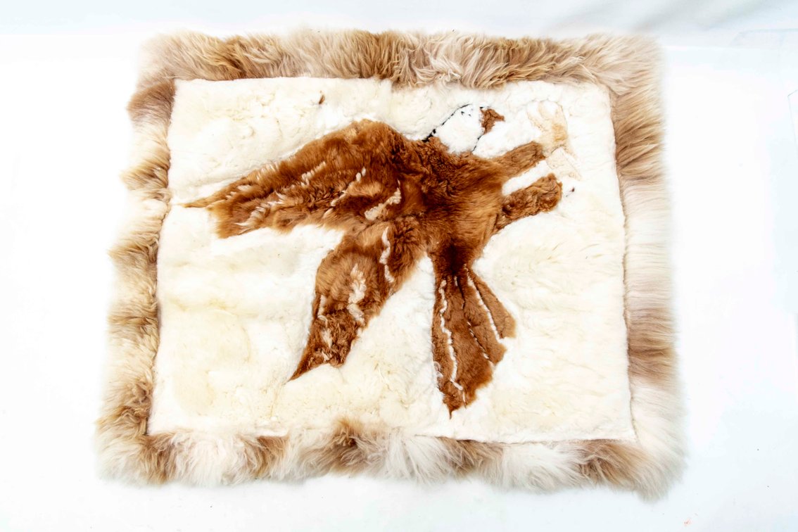 Alpaca Pete's Soft Alpaca Fur Eagle Tapestry