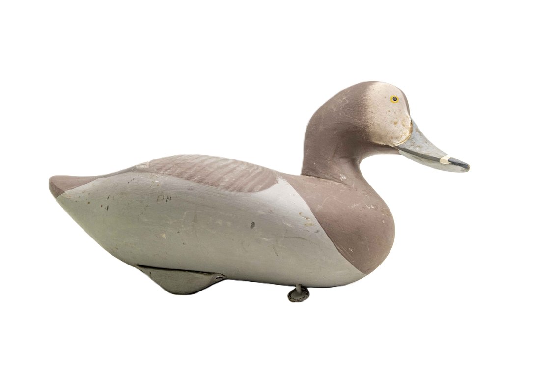 Redhead Hen Duck Decoy- Wooden, Hand-painted