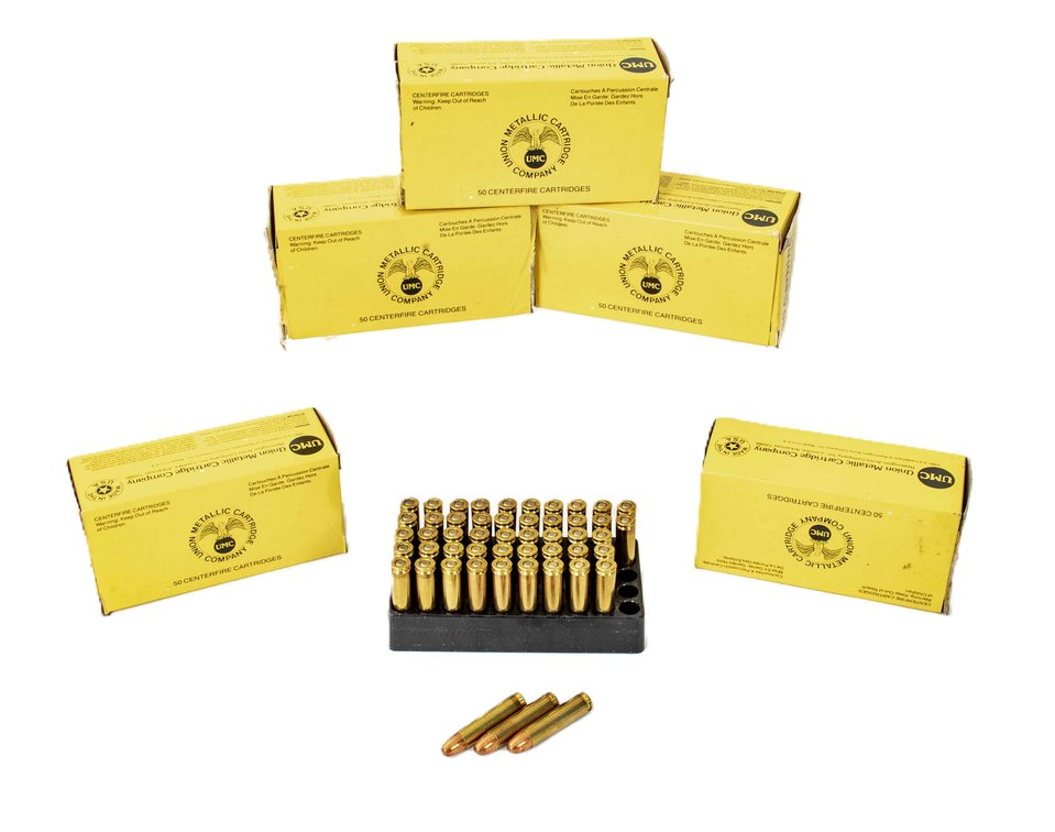 250 Boxed Union Metallic Cart. Co 30 Carbine Ammo