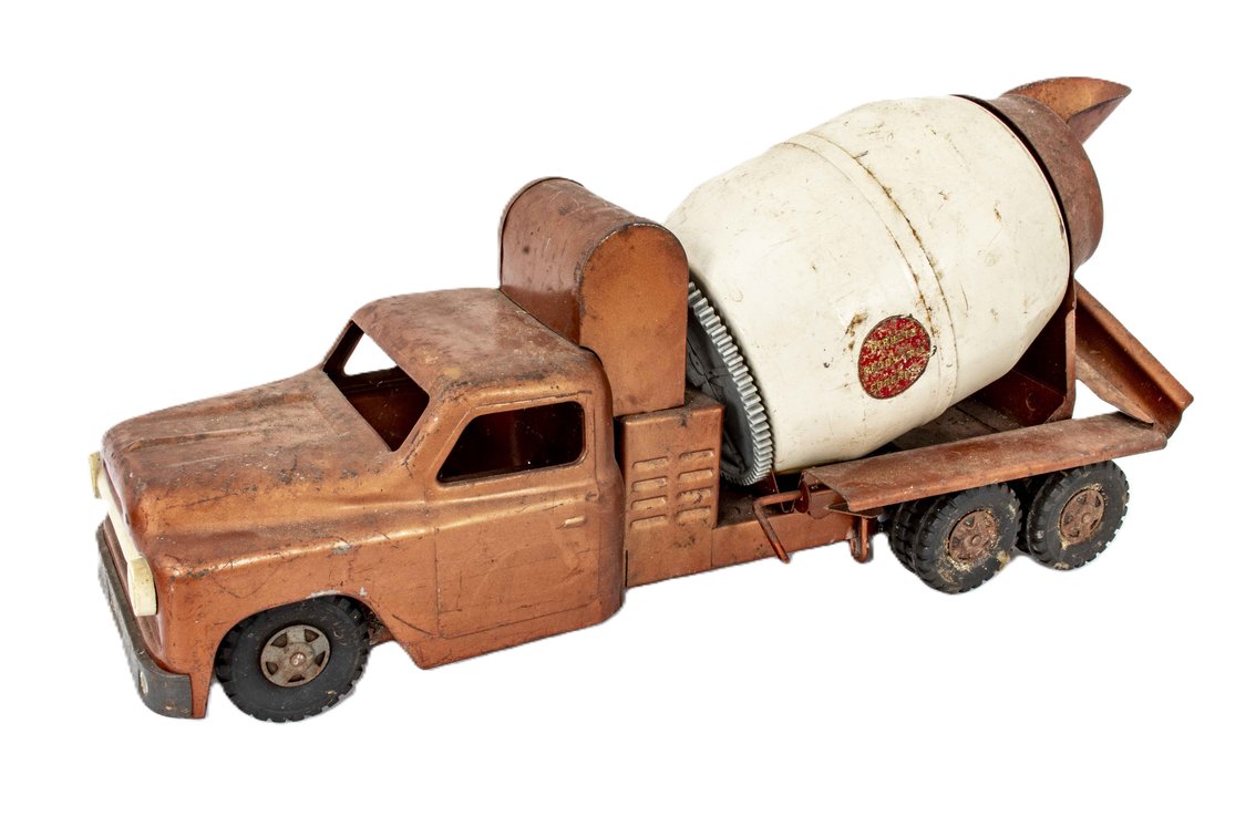 Rare Vintage Metal Structo Cement Mixing Truck