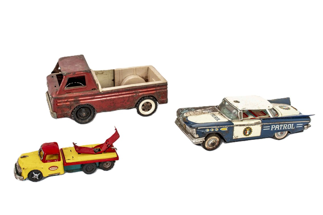 Three Vintage Toy Trucks for Restoration or Parts