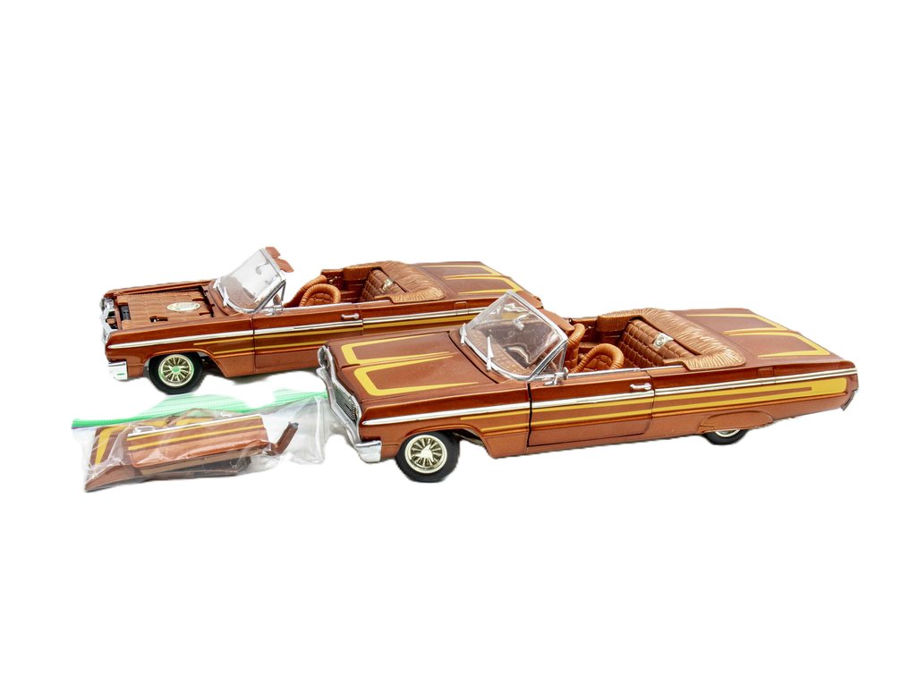 Two 1964 Chevrolet Impala Lowrider Diecast Cars