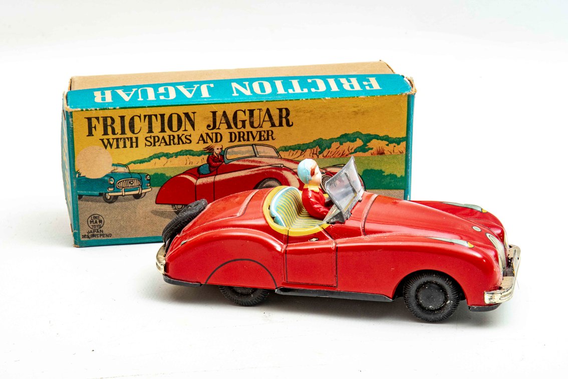 1950's Line Mar Friction Jaguar w/ Original Box