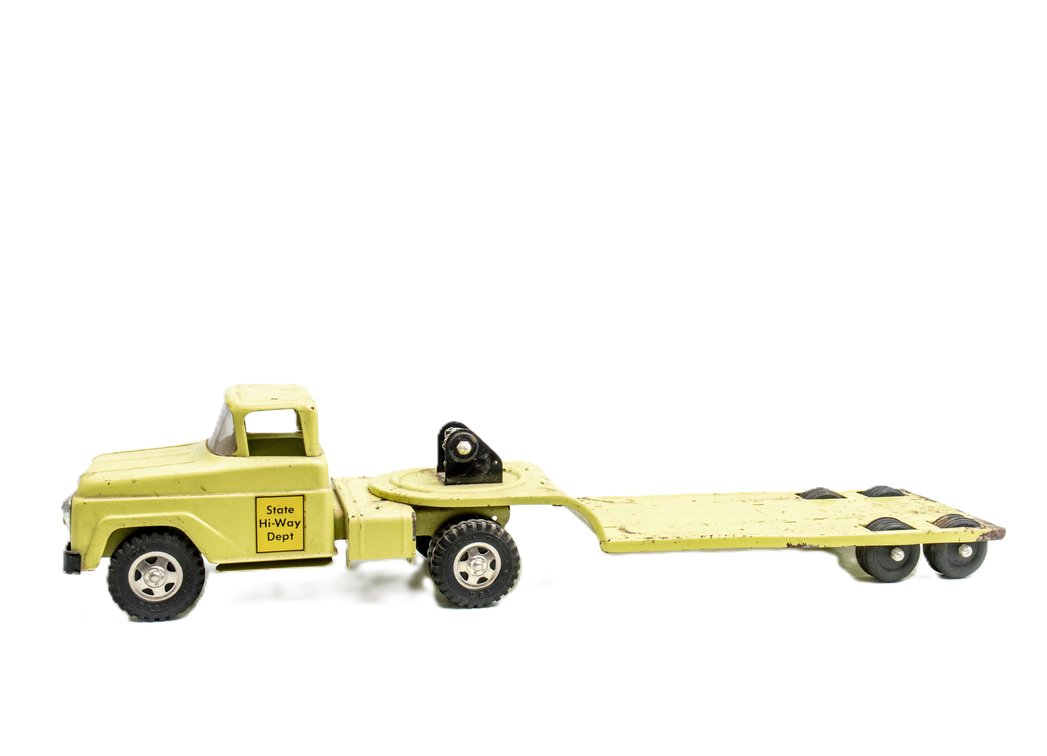 Tonka Steel State Hi-Way Truck w/Flatbed Trailer