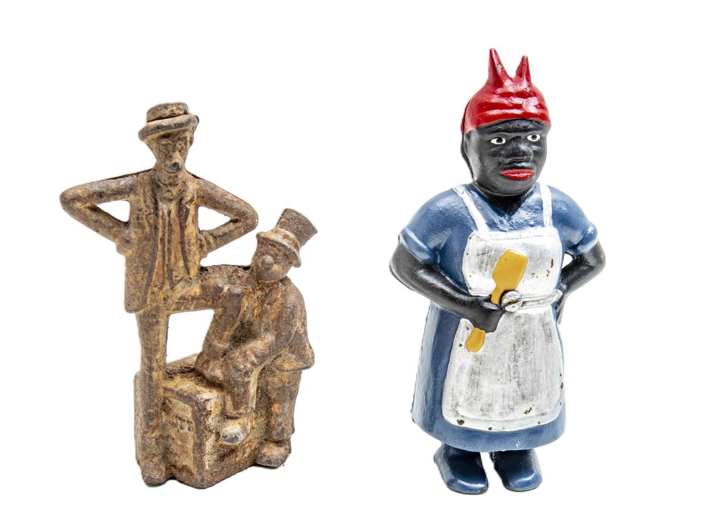 2 Cast Iron Banks - Mutt & Jeff and Mammy