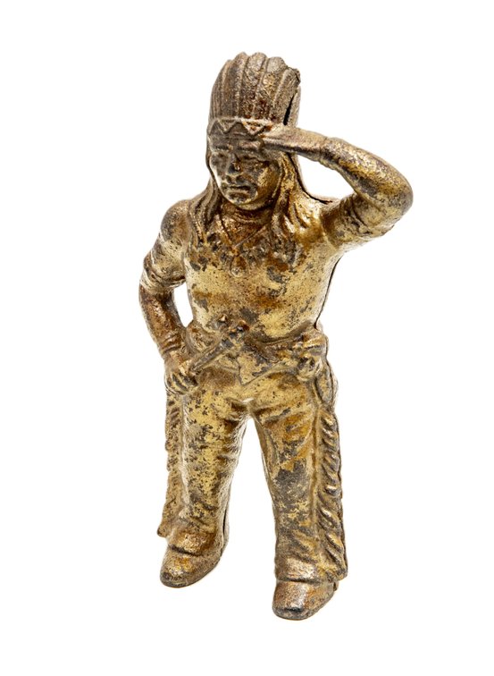 Cast Iron Native American Indian Bank