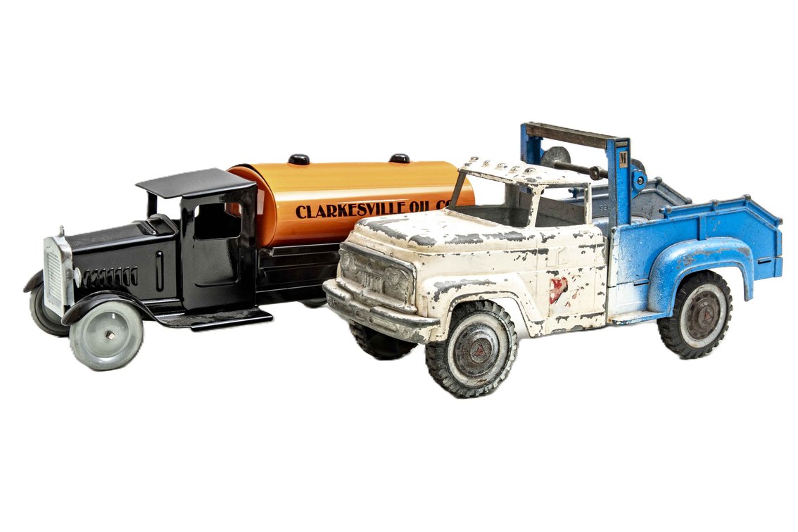Hubley Mighty Metal Tow Truck & Newer Oil Tanker