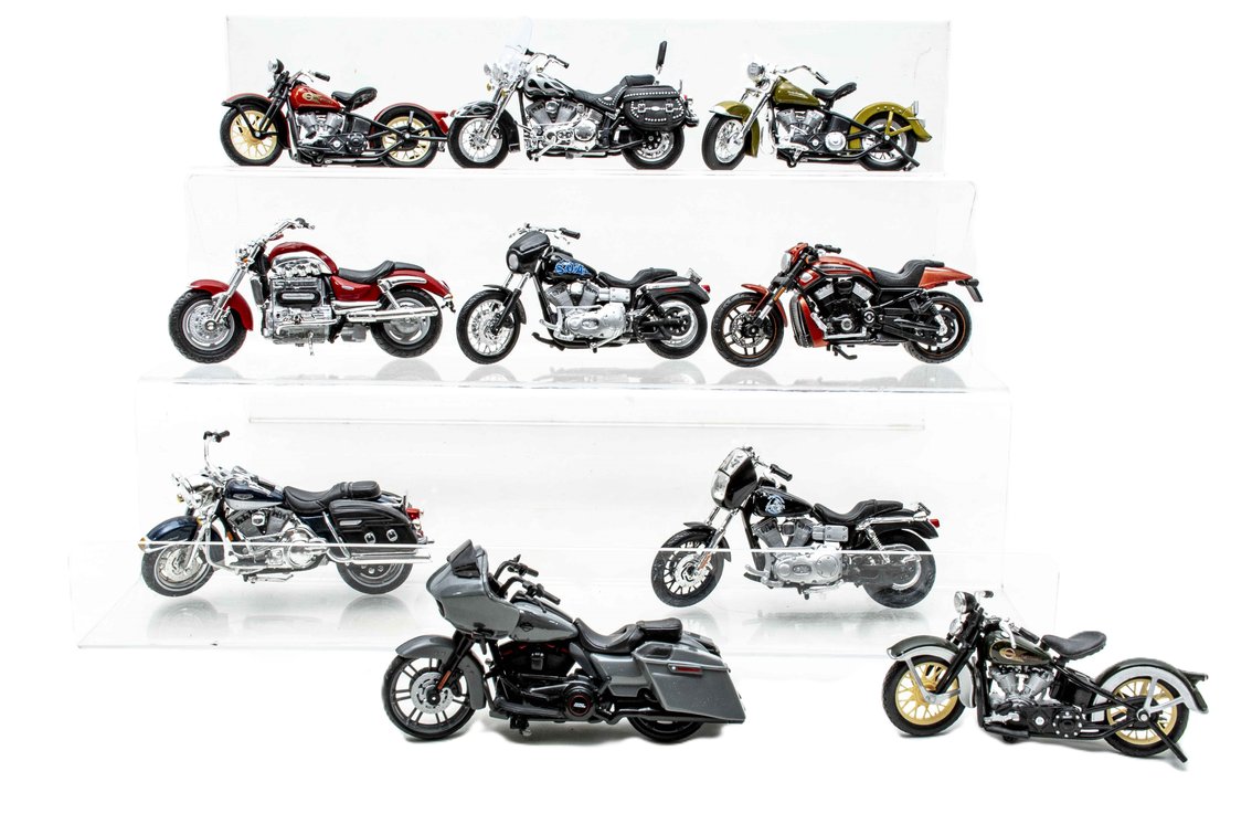 10 Model Motorcycles - Harley, SOA, Triumph