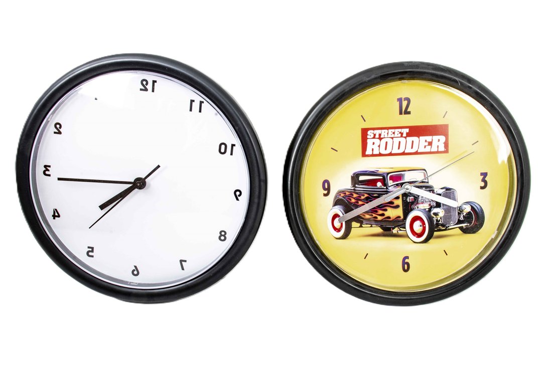 Street Rodder & Backwards Wall Clocks