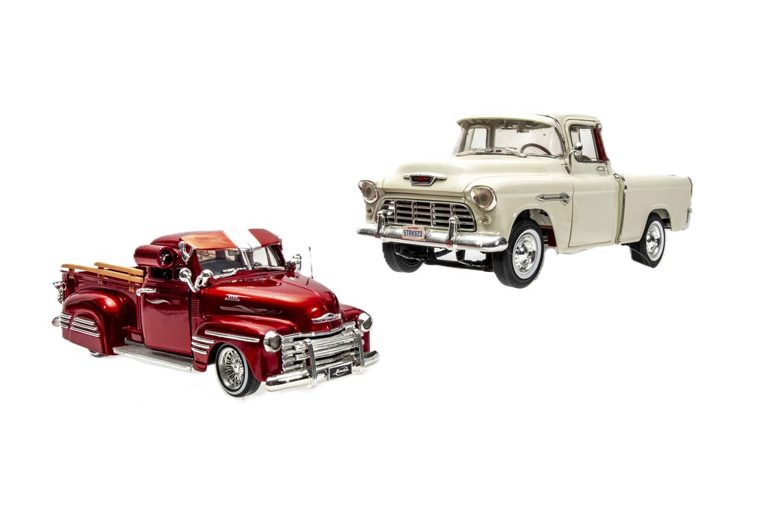 2 Classic Diecast Chevrolet Pickup Trucks