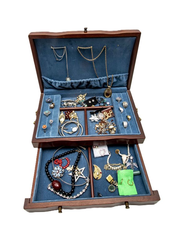 Jewelry Box- Filled With Jewelry- Sterling & More