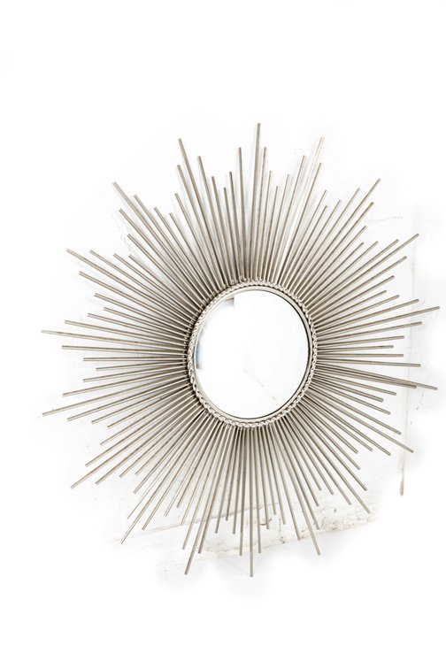 Silver MCM Starburst Bubble Mirror