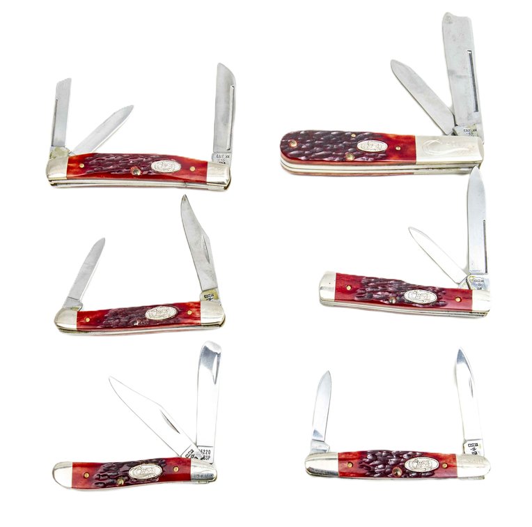 Case XX 6 Knife Set-1987 Red Bone- #401 of 500