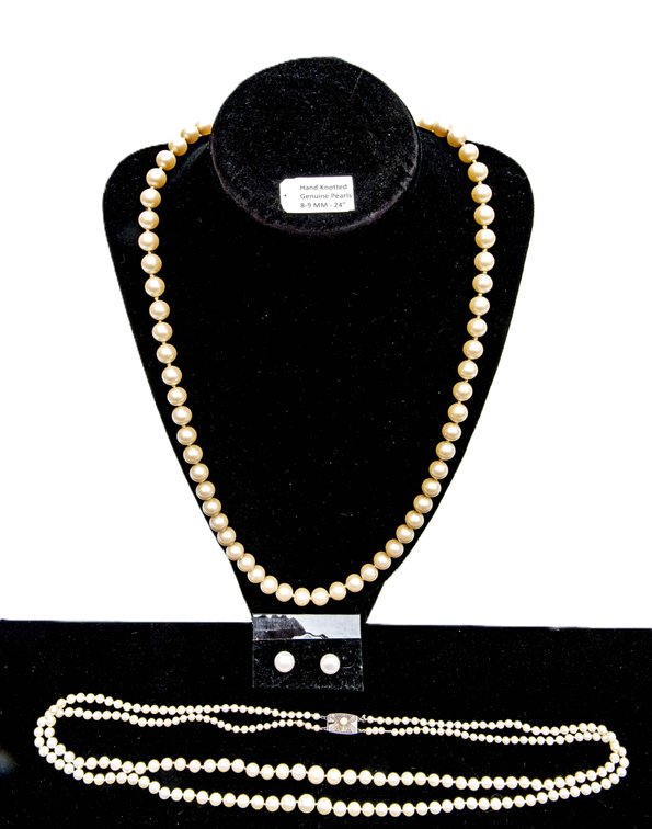 Sterling & White Pearl Jewelry