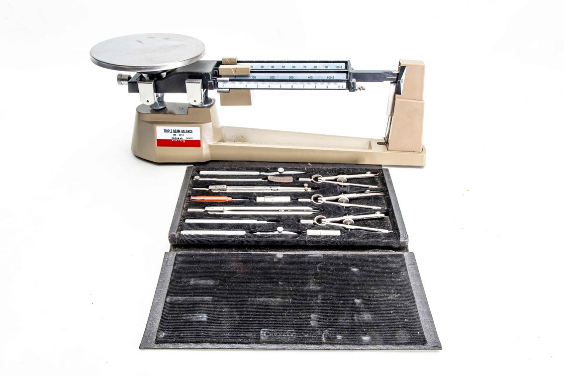 Triple Beam Balance Scale & Charvos Drafting Set