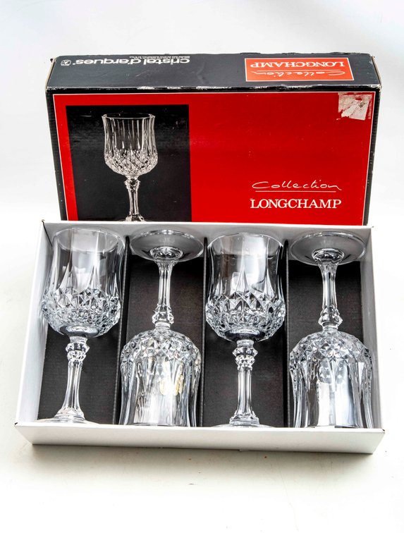Set of 8 Longchamp French Crystal Glasses - 25 cl