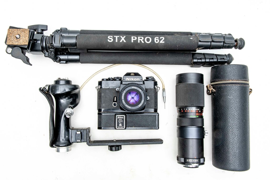 Nikon EL Camera, f4.5 Lens, Hand grip w/Shutter C