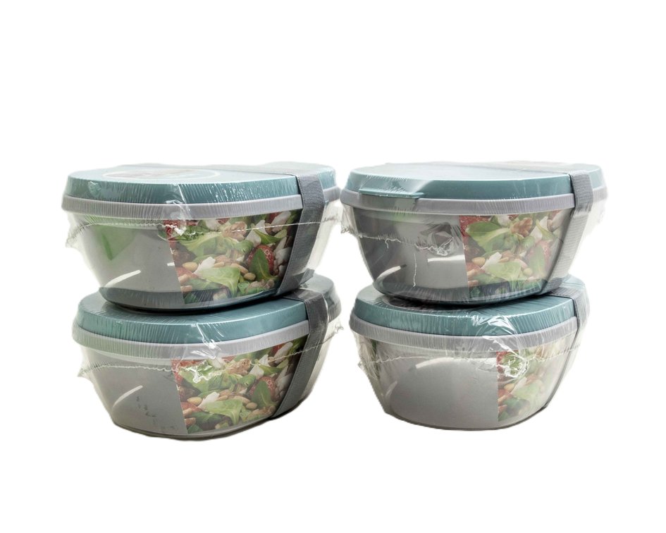 Mepal 4pc Ellipse Salad Lunch Boxes - 44oz New