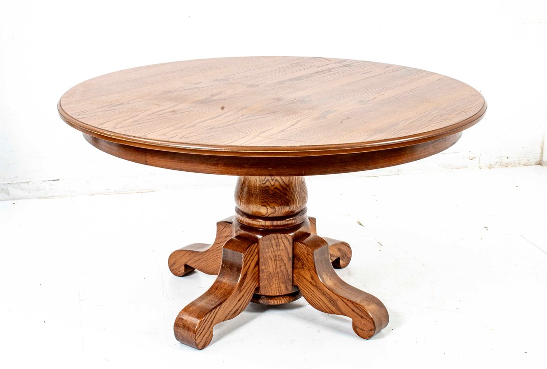 Solid Wood, Round Pedestal Table