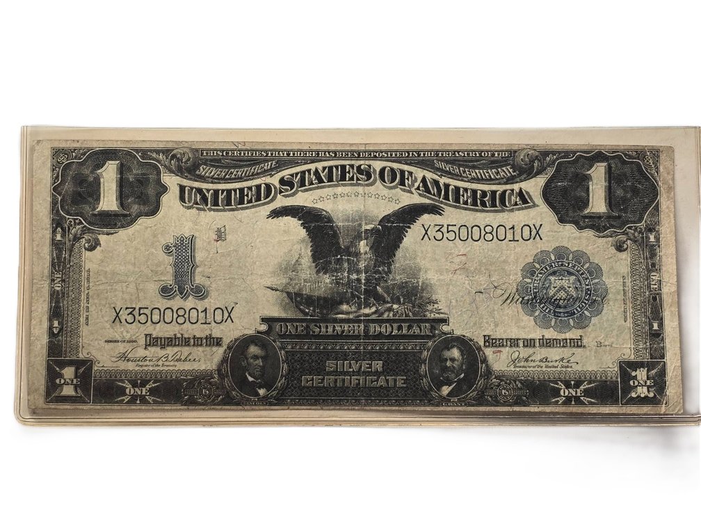 1899 Black Eagle $1 Silver Certificate, Serial #X35600810X