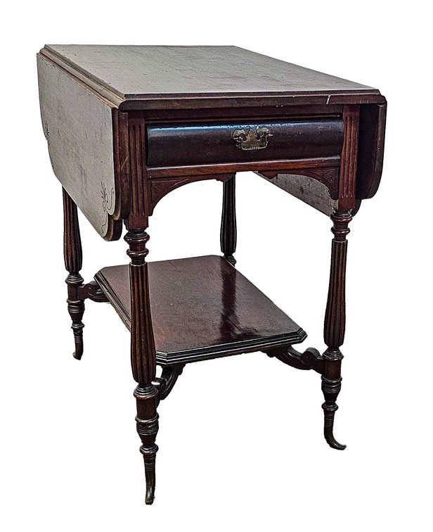 Mahogany Pembroke Table with Two Drawers
