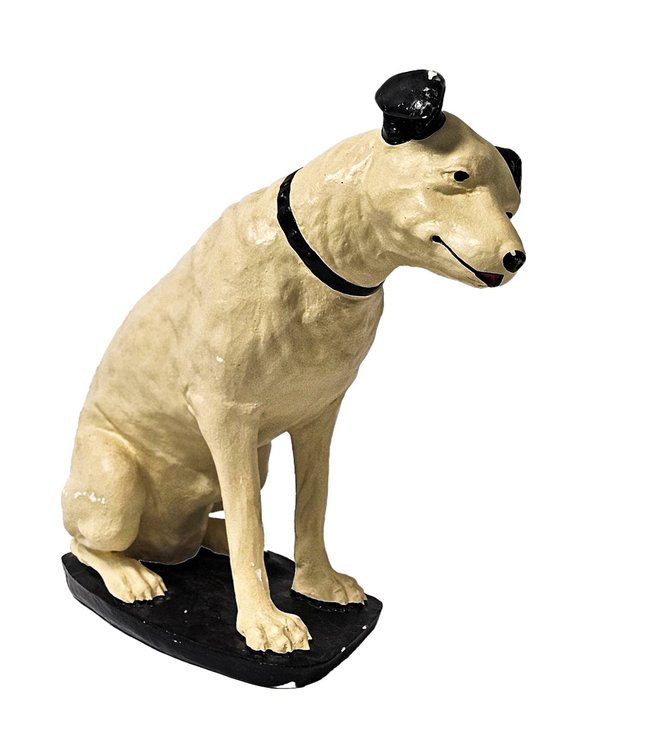 Nipper ‘His Master’s Voice’ Cast Plaster Dog Statue