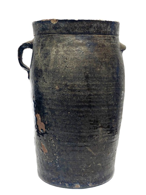 4-Gallon Edgefield, SC Stoneware Churn 